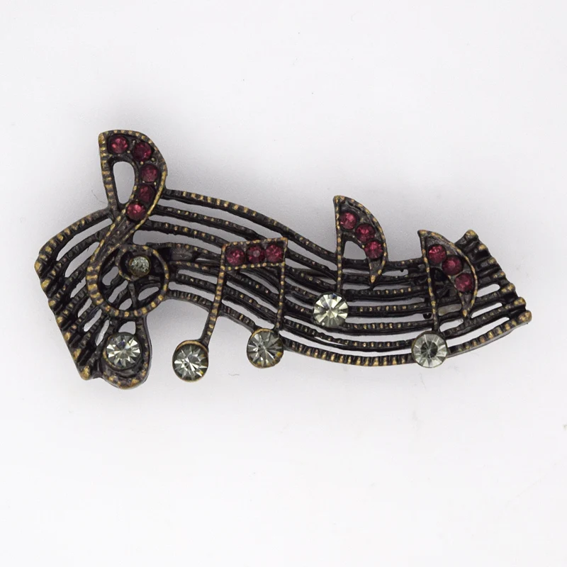 

Rhinestone Music note Pin brooches C279 DH