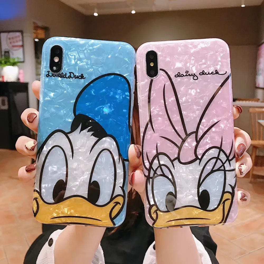 Силиконовый чехол для iphone 11pro XS MAX XR 6s 7 8 Plus funda donald duck diamond apple iphone 11pro Max чехол