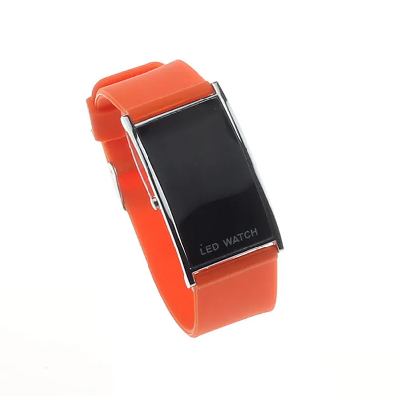 Новые мужские и женские наручные часы с резиновой светодиодной сигнализацией