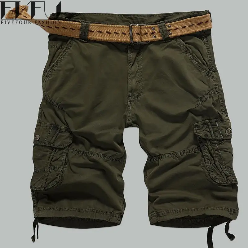 Новые модные шорты мужчин Летний стиль 2017 г. военные мульти карманы Твердые