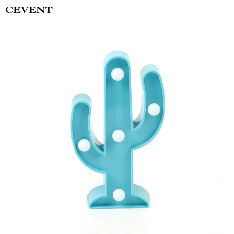 Coevent 1 шт. мини Фламинго ночные светильники украшения в спальню 3D Ананас касветодио дный ктус светодиодный ночник флавечерние минго Вечеринка вечерние украшения вечеринок - Цвет: Cactus