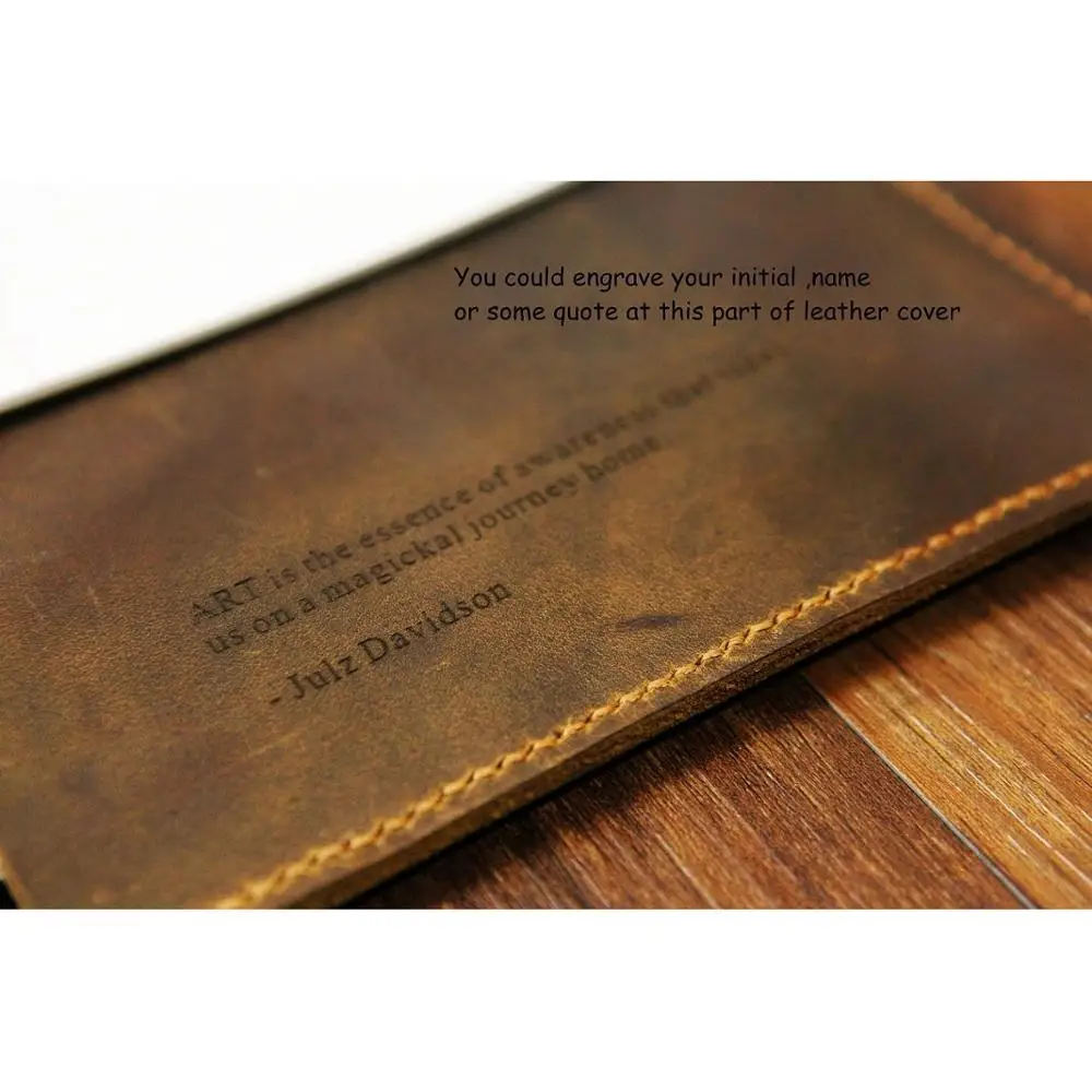 Чехол карандаш из потертой кожи для художника A5 Moleskine кожаный футляр ноутбука