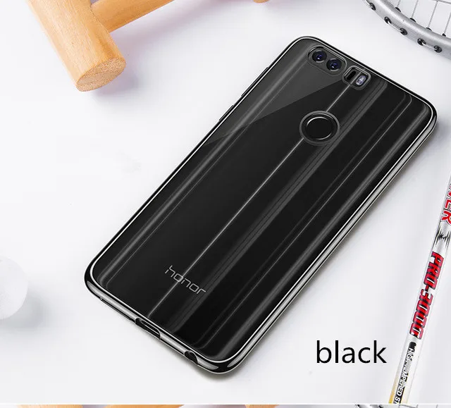 Роскошный чехол для huawei Honor 8, чехол Honor 9 Lite, покрытие из ТПУ, силиконовый мягкий чехол для huawei Honor 10 lite, чехол для телефона P20 P30 V20 - Цвет: Черный