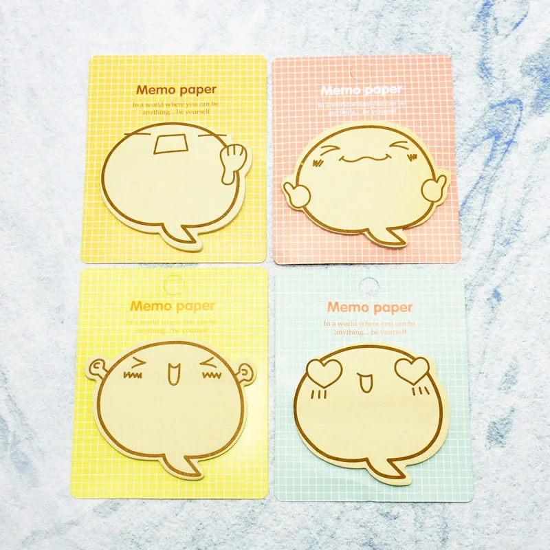 style1 4 шт. kawaii cute plan post-it notes вдохновляющие Мультяшные выражения самоклеящиеся заметки блокнот лист - Цвет: style1