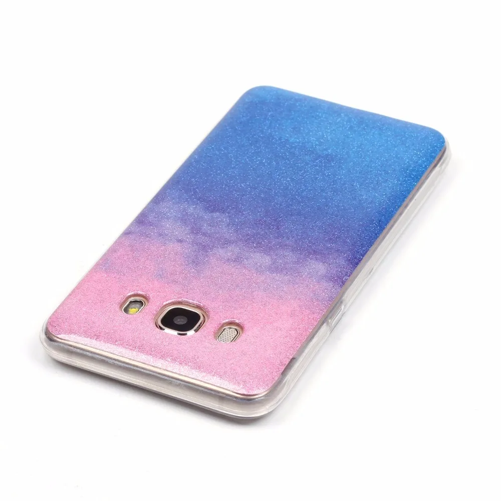 Slim Soft TPU Case For Samsung Galaxy ( J5 2016 ) J510 J510F Bling Glitter Powder Gradient Silicone Back Skin Cover Phone Cases |