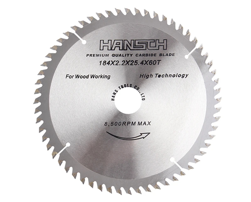 HANSCH 7 ''/184 мм дисковая пила 40/60 зубчатые диски для резки дерева, алюминия, железной пластины, электрическая пила, электроинструмент