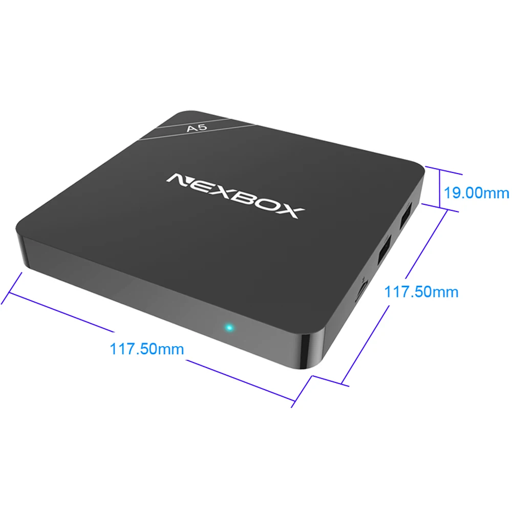 S905X NEXBOX A5 Smart Android 6.0 TV Box Amlogic Quad Core 2 ГБ/16 ГБ 4 К 2.4 Г и 5 Wi Fi Airplay Miracast Смарт Set Top