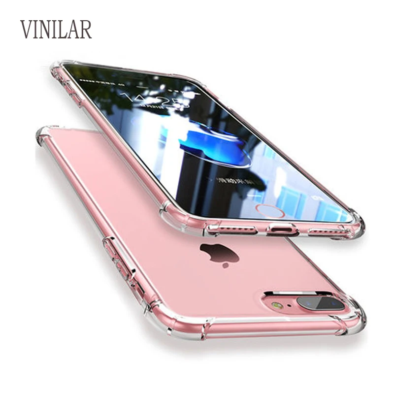 ТПУ Transparen телефон анти падающий чехла для iphone 7 6x8 5s плюс Силиконовая накладка на