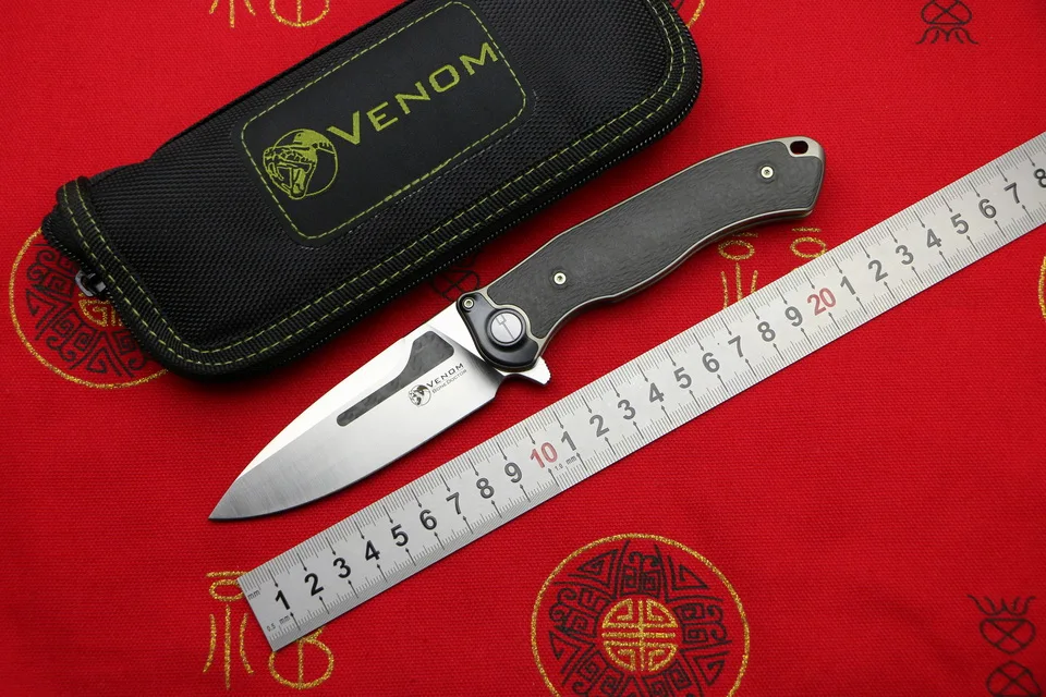 VENOM BONE DOCTOR M390 сталь титан CF Флиппер Складной нож Открытый Кемпинг Охота выживания карманные Кухонные Ножи EDC инструменты