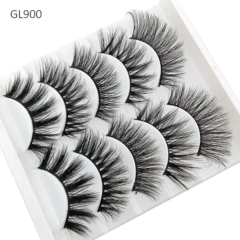 5 пар натуральные накладные ресницы длинные для макияжа 3d норковые Удлиненные