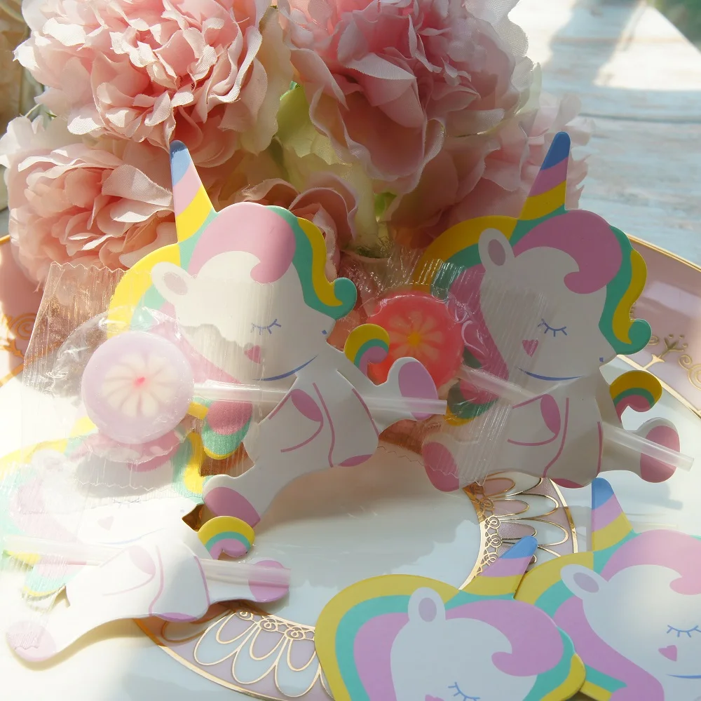 Новый большой чехол для леденцов 25 шт. спящий Единорог в качестве детского душа