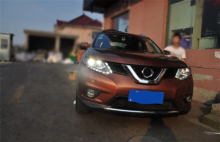 2 шт. автомобиля Стиль светодиодный фары для Nissan X-Trail для X-Trail фара светодиодный DRL объектив двойной луч H7 Ксеноновые bi Xenon объектива