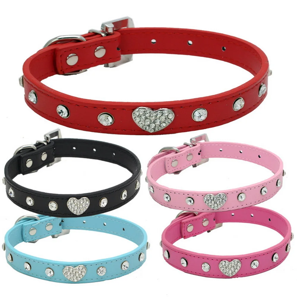 PU Collar For A Twinkle Rhinestone Dog Chain Peach Pets CW-XQ40 | Дом и сад