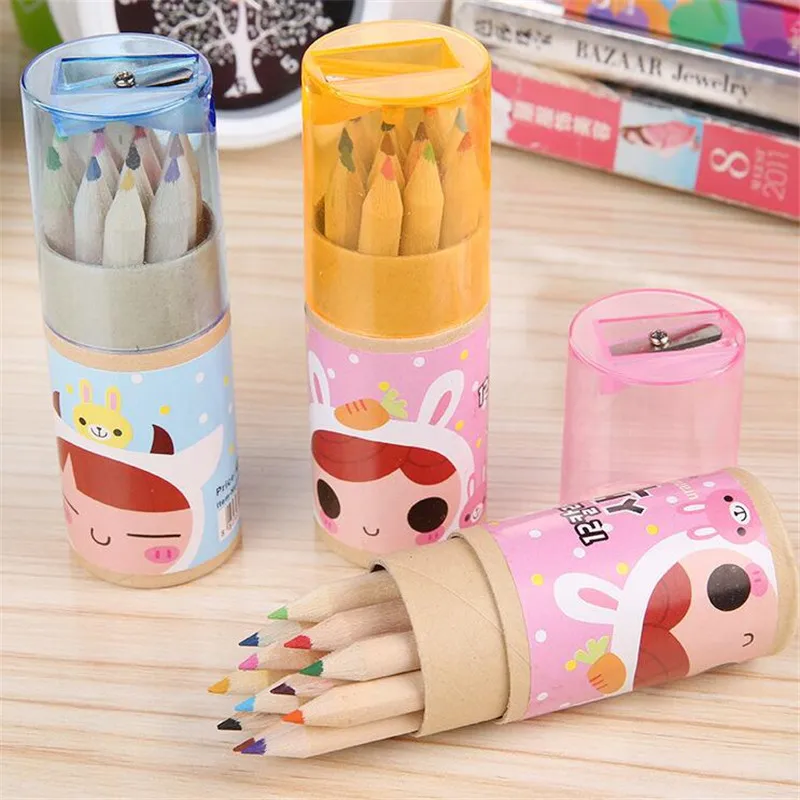 Разноцветные карандаши 12 Цветов профессиональный художник тонкой Рисование