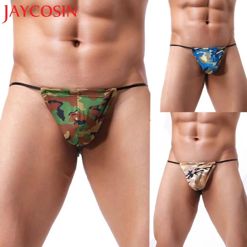 JAYCOSIN Модные мужские сексуальные трусы нижнее белье стринги камуфляжные с