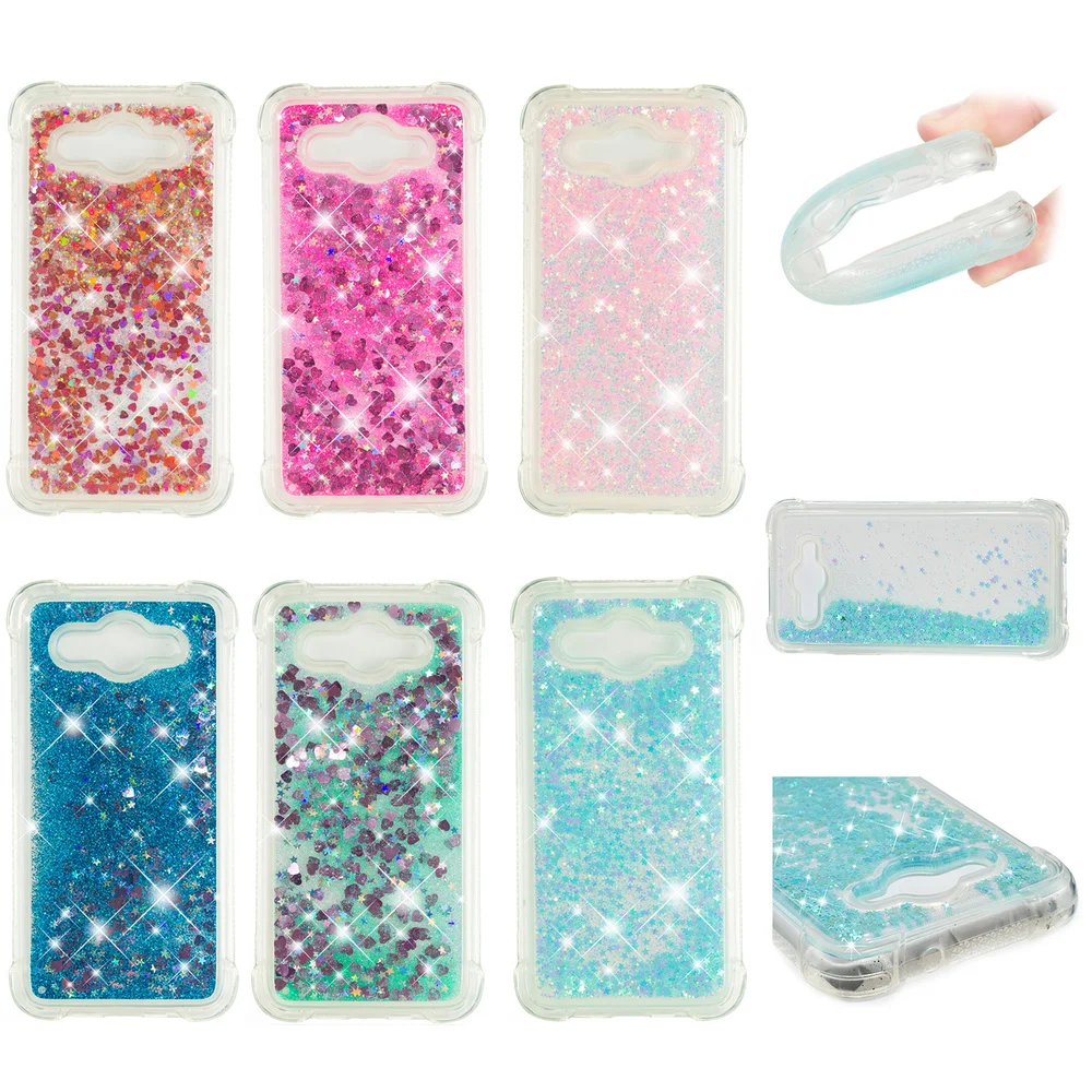 For Huawei Y3 2017 Cute Bling Soft Case Y5 Lite Glitter Dynamic Liquid Bumper Cover CRO-U00 CRO-L22 CRO-L02 CRO U00 L22 L02 | Мобильные
