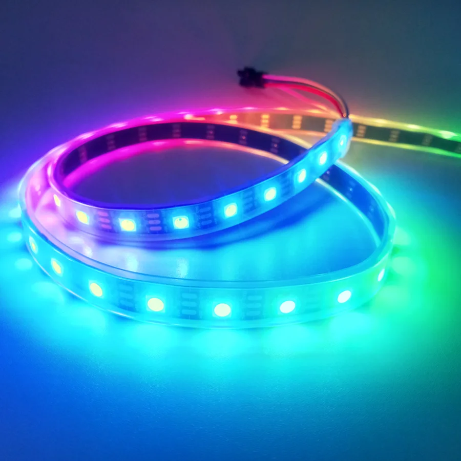 Индивидуально Адресуемая Светодиодная лента RGB светильник WS2812B SK6812 e DC 5 в 5050