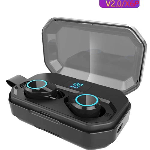 x6p G02 X6P Mini TWS Bluetooth наушники V5.0 беспроводные 9D стерео музыка IPX7 водонепроницаемые наушники с 3300 мАч чехол для зарядки - Цвет: x6p
