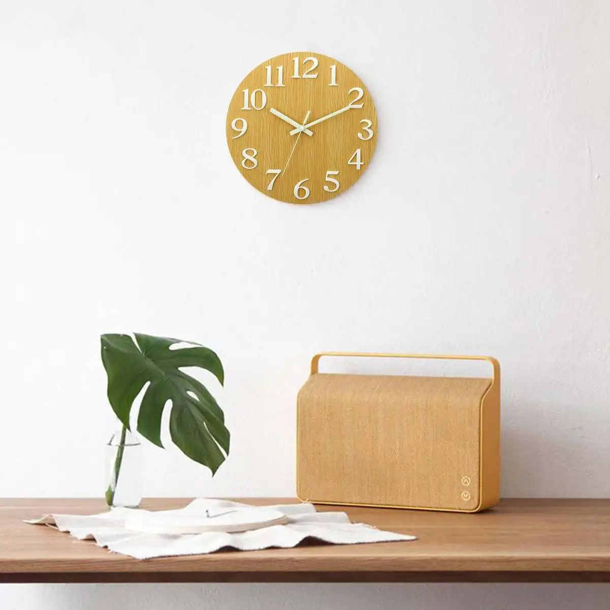 12 Inch Silent Luminous Wall Clocks Glow in Dark Modern 3D Decor Home Living Room Bedroom Quartz Wall Hanging Clock