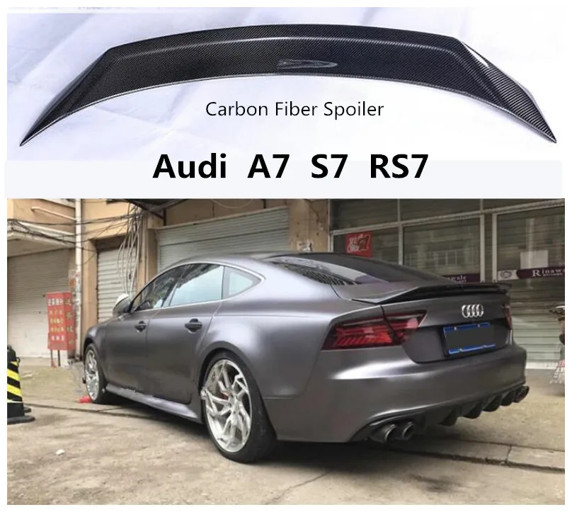 Спойлер из углеродного волокна для Audi A7 S7 RS7 2010-2019 высококачественные спойлеры