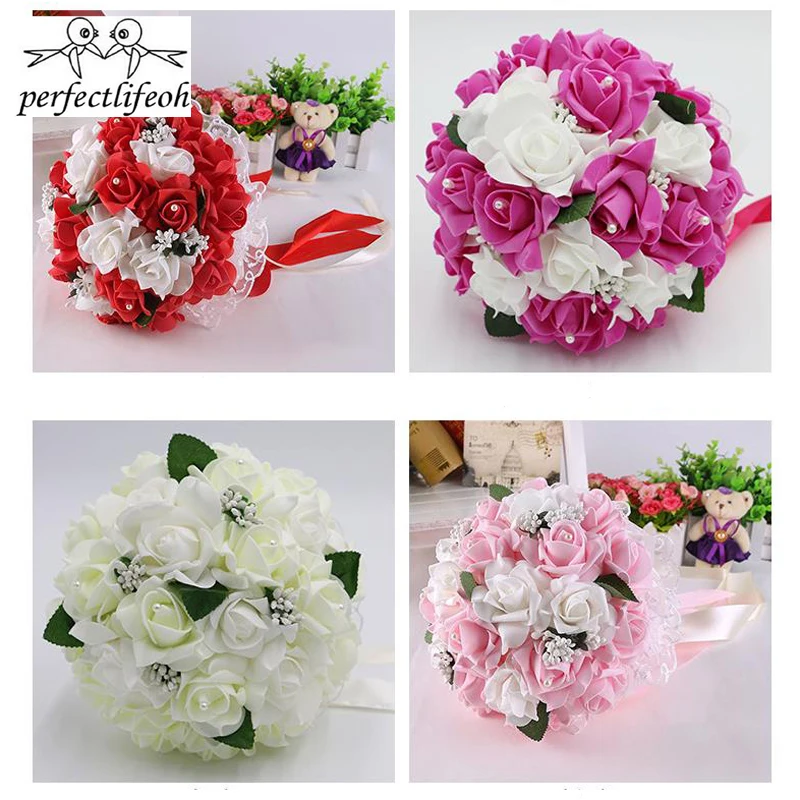 perfectlifeoh Wedding bouquet Bridal Bride holding flower Bridesmaid Foam flowers Rose wedding bridal | Свадьбы и торжества