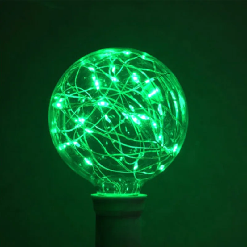 Рождественский Декор лампа LED RGB Edison Звездная Фея Строка красочная лампочка E27