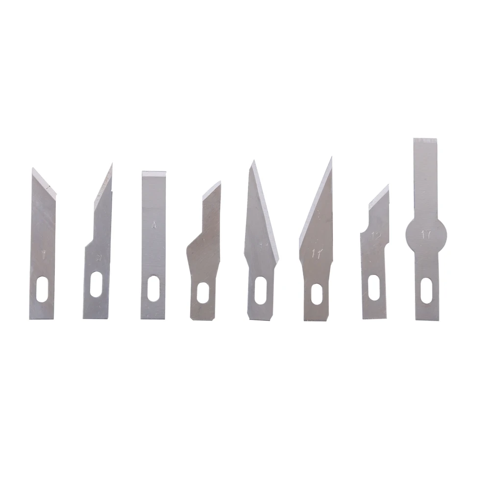 

10pcs/lot Stainless Steel Blade for Wood Carving Engraving Craft Sculpture Knife Scalpel Cutting Tools for PCB Repair