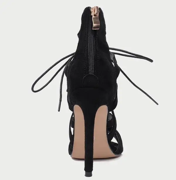 Женские пикантные летние туфли гладиаторы на высоком каблуке Zapatos Mujer женские