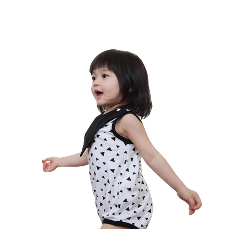 2017 Одежда для новорожденных девочек Геометрический стиль летние детские