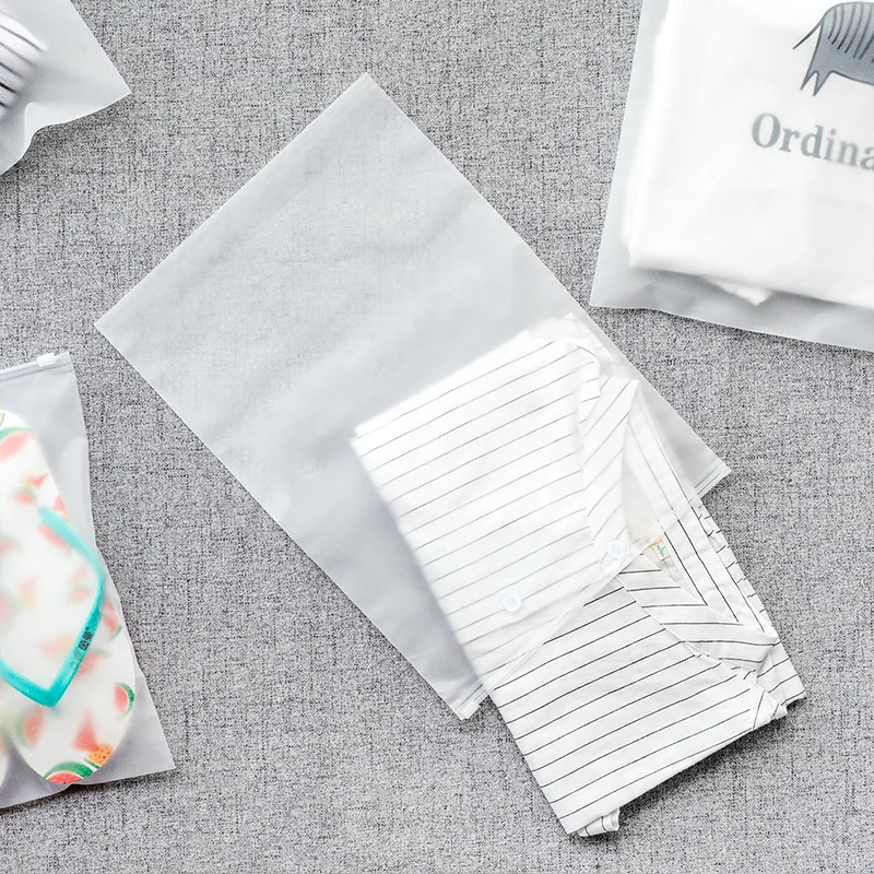 Brief Translucent Matte Woman Outdoor Travel Waterproof Sealed Underwear Storage Bag EVA Material Damp-proof Clothing Shoes Bags | Дом и сад