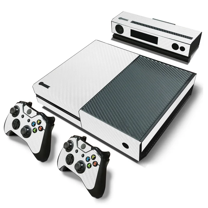 Виниловая наклейка из углеродного волокна для Xbox ONE консоль с 2 контроллерами Защитная Наклейка для Xbox One геймпад