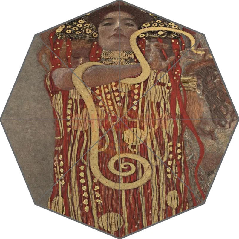 Горячая пользовательский Gustav Klimt взрослый Универсальный дизайн Модный складной зонтик хорошая идея подарка! U30-08
