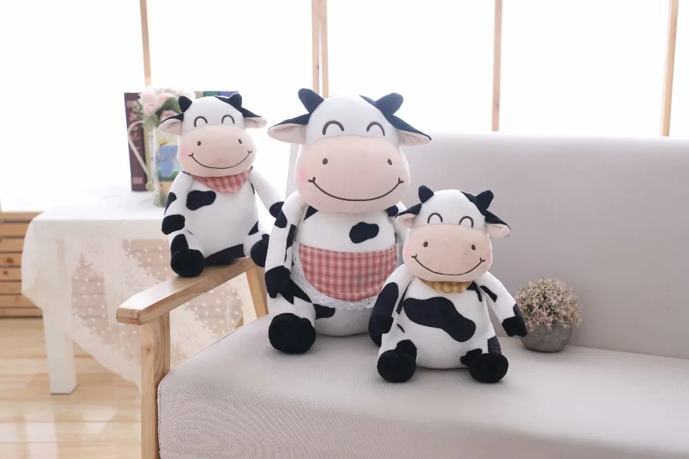Babiqu 1 шт. 30 см Kawaii животные игрушки детские игрушки молоко корова Прямая мультфильм чучела крупного рогатого скота плюшевые игрушки для детей милый подарок