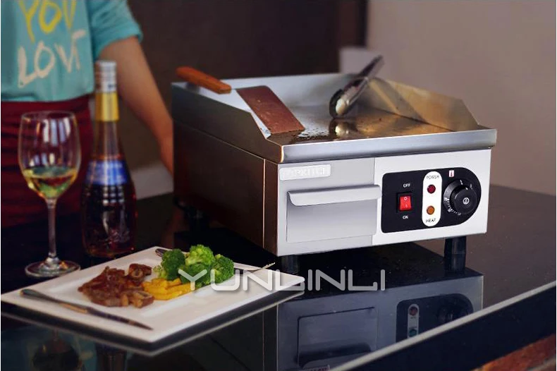Коммерческая электрическая сковорода коммерческое Teppanyaki Оборудование из нержавеющей стали стейк гриль сковорода EG360A блинная машина 220 В