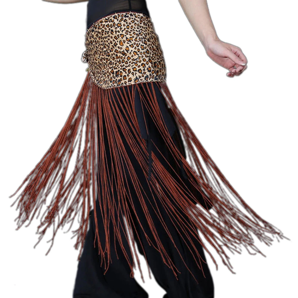 Женский леопардовый костюм для танца живота с кисточками и поясом|belly dance costumes|hip