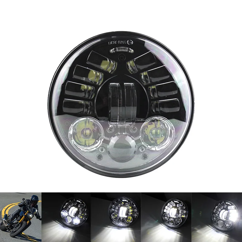 5 3/4 &quot5 75&quot Круглый мотоцикл адаптивный светодиодный фары для мотоцикла Harley