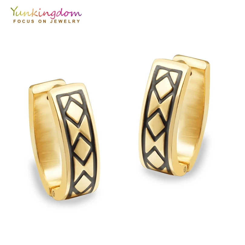 Yunkingdom Винтажные серьги кольца для женщин 316L из нержавеющей стали Панк Круг