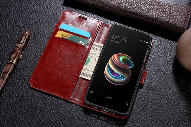Классический чехол кошелек для Xiaomi Mi A1 5 дюймов флип Redmi 4X Plus 3s 3 4 Pro 4A Note 5A кожаный