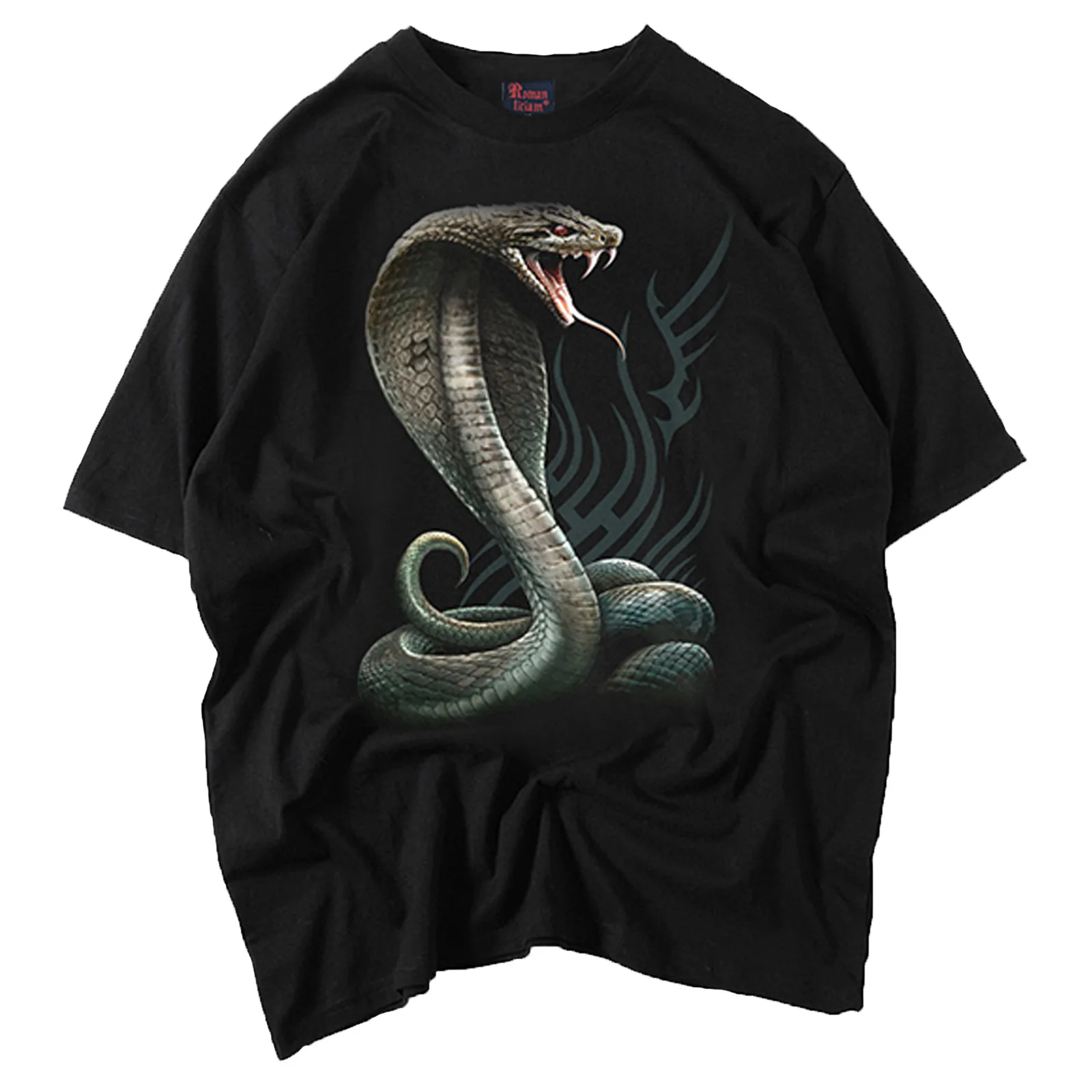 Мужская футболка с принтом животных модная одежда круглым вырезом обычная