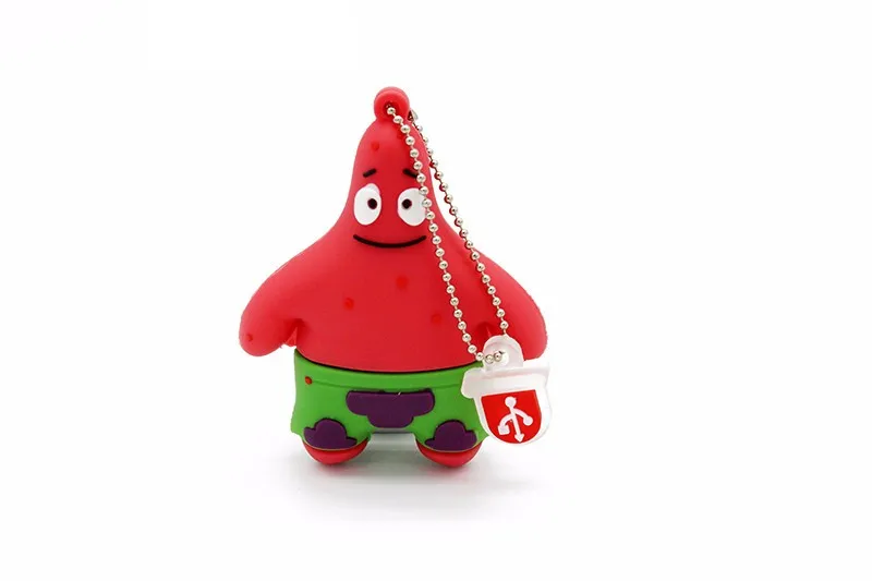 Милый Usb флеш-накопитель Sponge Bob с задней спинкой, usb-накопитель 2,0, 4 ГБ, 8 ГБ, 16 ГБ, 32 ГБ, u-диск, прекрасная креативная мультяшная флешка