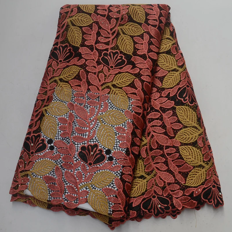 (5 ярдов/шт) 2018 качественный Африканский большой шнур кружево Водорастворимая