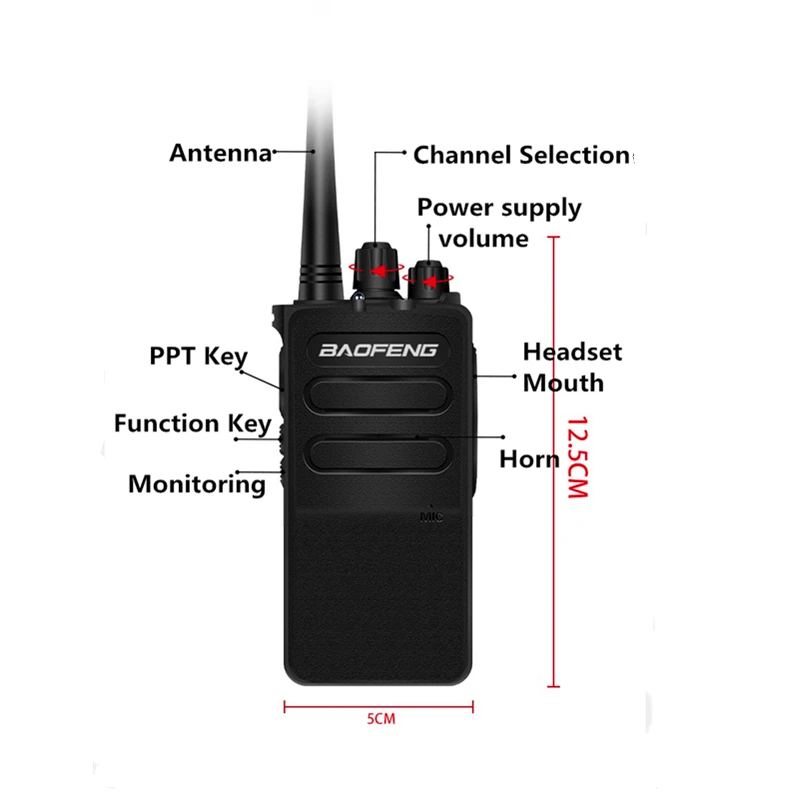 4800mAh 10W Baofeng Walkie Talkie 10km BF 898 портативный HF трансивер 400 470MHZ открытый Интерком