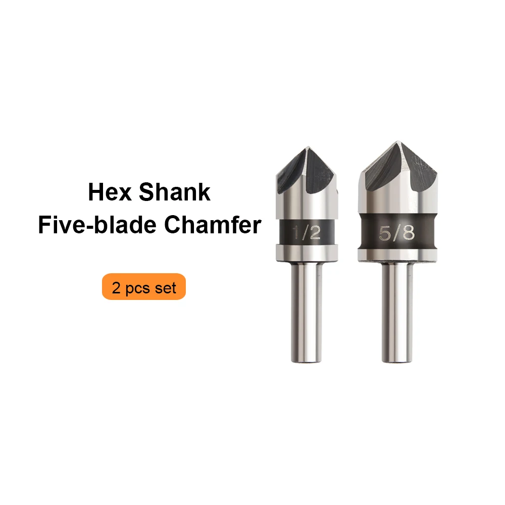 Countersink Drill JelBo 2 шт./лот HSS 5 Флейта Зенковка сверло 1/2 5/8 Круглый хвостовик 82 градусов точка угол фаска Зенковка резак - Цвет: Countersink Drill