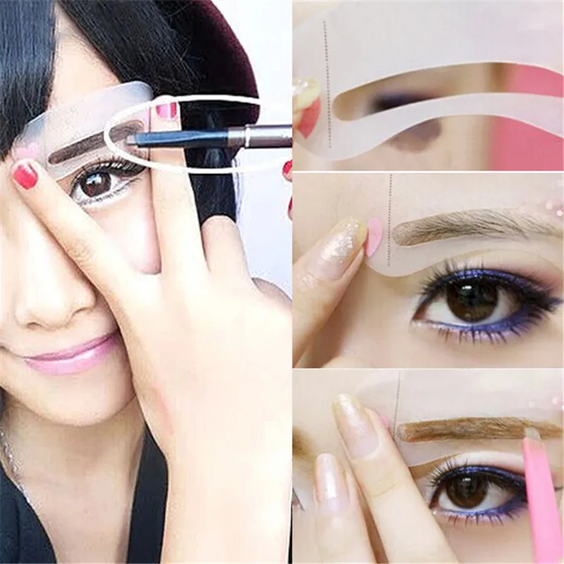 3 шт./пакет Уход за лошадьми Трафарет Комплект женщина Макияж Красота бровей