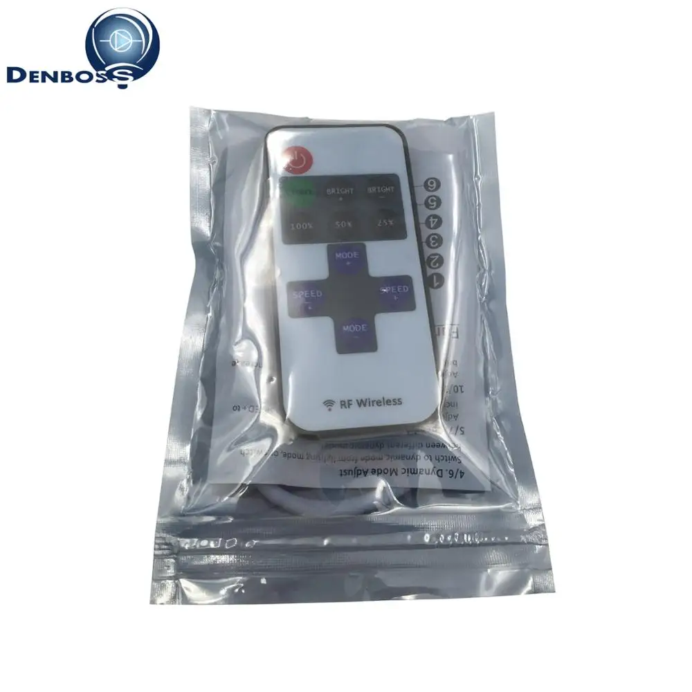 DC 5V-12V-24V светодиодные полосы RF беспроводной мини дистанционный Частотный плавный диммер постоянного тока и разъем провода Яркость Регулировка 12 В светодиодный контроллер