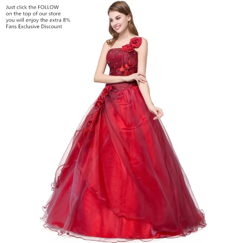 Ruthshen/бальное платье, бальные платья Vestidos De 15, красное милое платье шестнадцать, платье на одно плечо, дебютантное платье, Robe De Bal