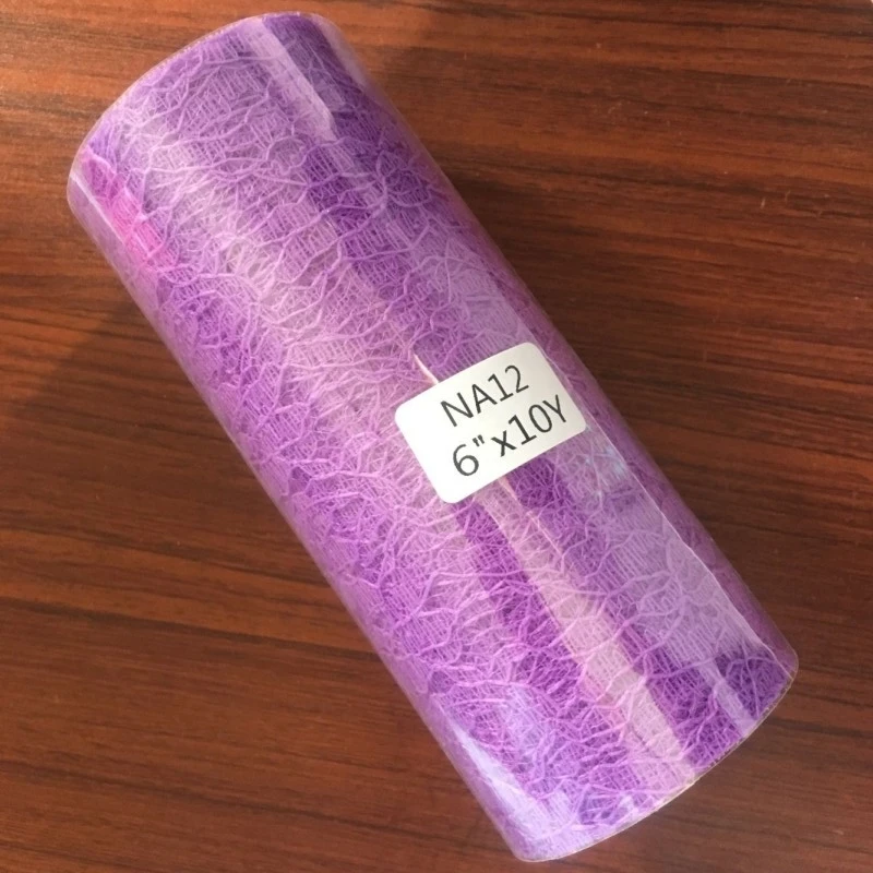 NA12-Purple 26 цветов Свадебные Кружева Декор Двор сетчатая ткань вечерние стол стул створки лук бегун Цветочный Тюль в рулонах для свадьбы кружева Roll украшения - Цвет: NA12-Purple