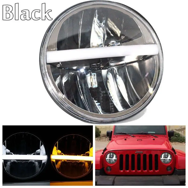 2 шт. 7 дюймовый светодиодный проектор фары DRL для Jeep Wrangler JK крейсер Hummer H1 H2 |