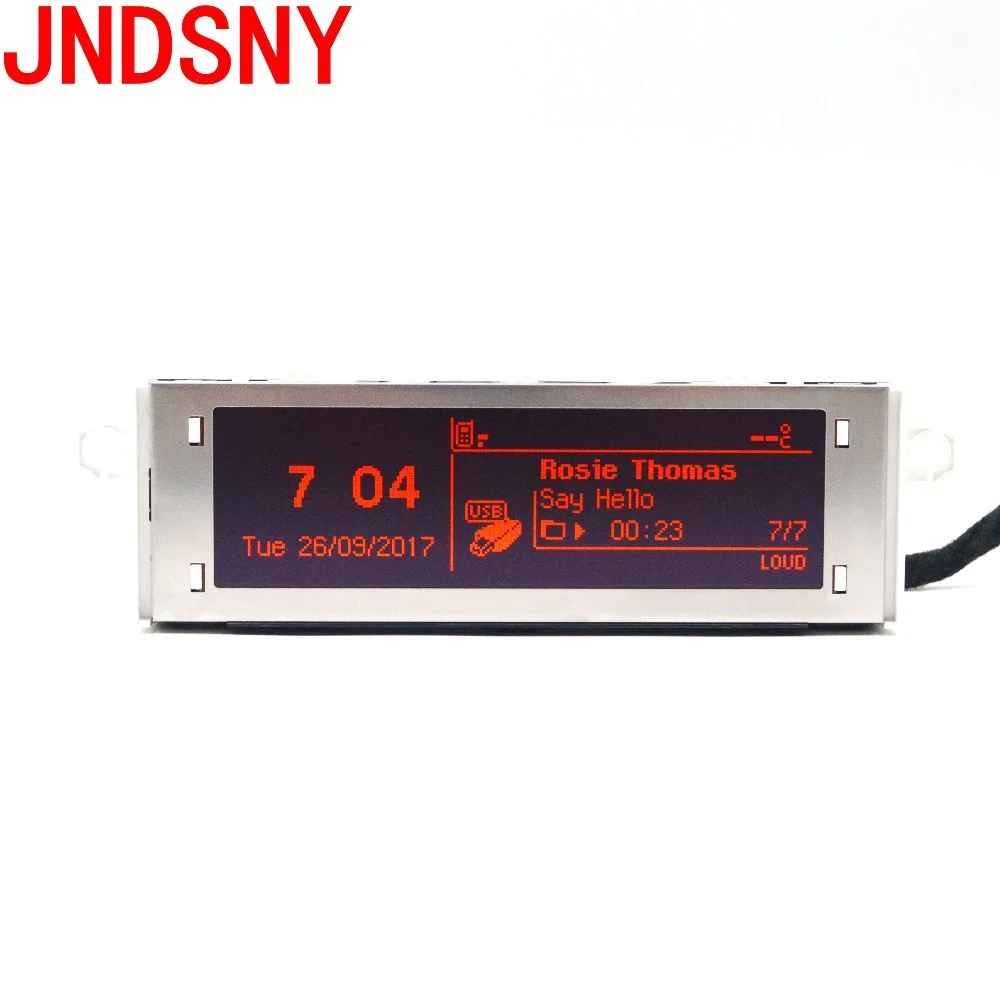 JNDSNY красный экран Поддержка USB и Bluetooth дисплей красный монитор 12 pin для peugeot 307 207 408 citroen C4 C5 красный экран. 12 pin