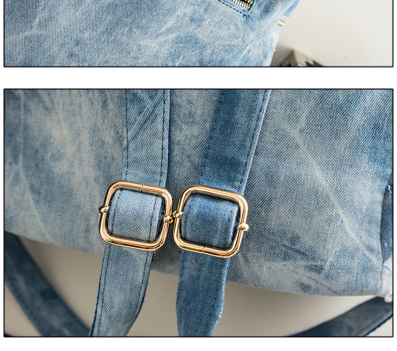 iPinee Модный женский рюкзак, высококачественные джинсовые рюкзаки для девочек-подростков, женская школьная сумка через плечо, рюкзак mochila